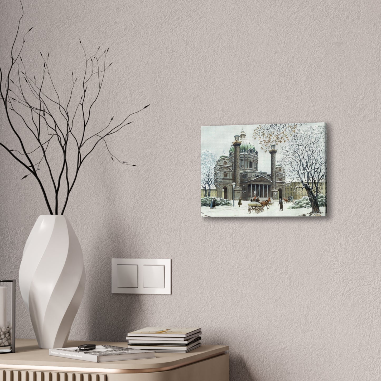 Die Karlskirche im Winter